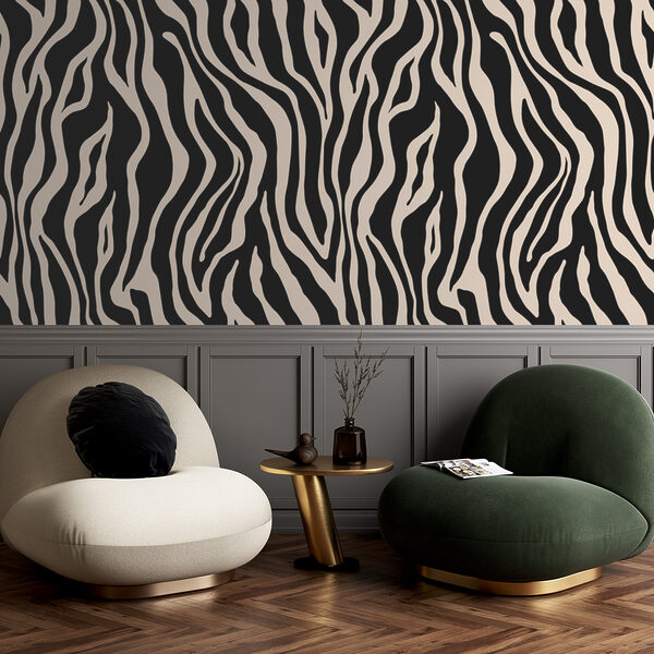 A black and white zebra print A black and white zebra print