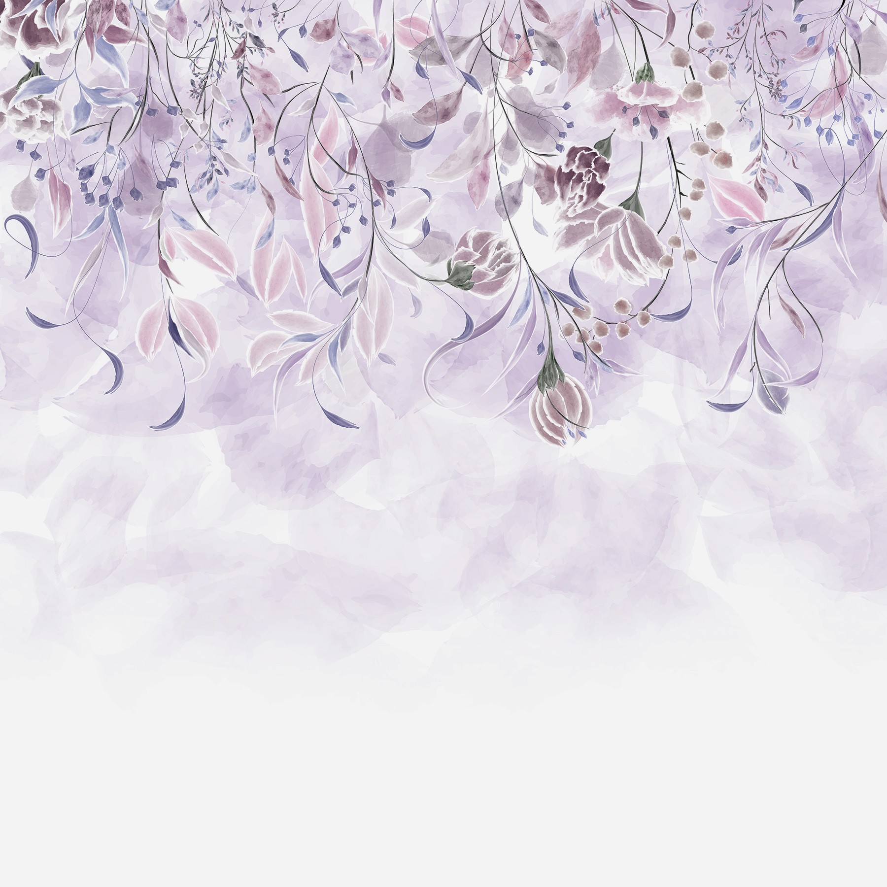 A purple and white floral design