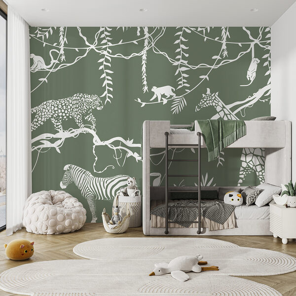 A wallpaper with animals and plants A wallpaper with animals and plants