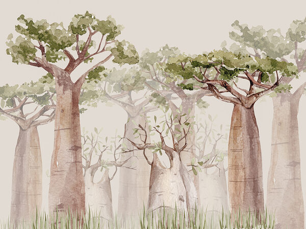 A group of trees with green leaves A group of trees with green leaves