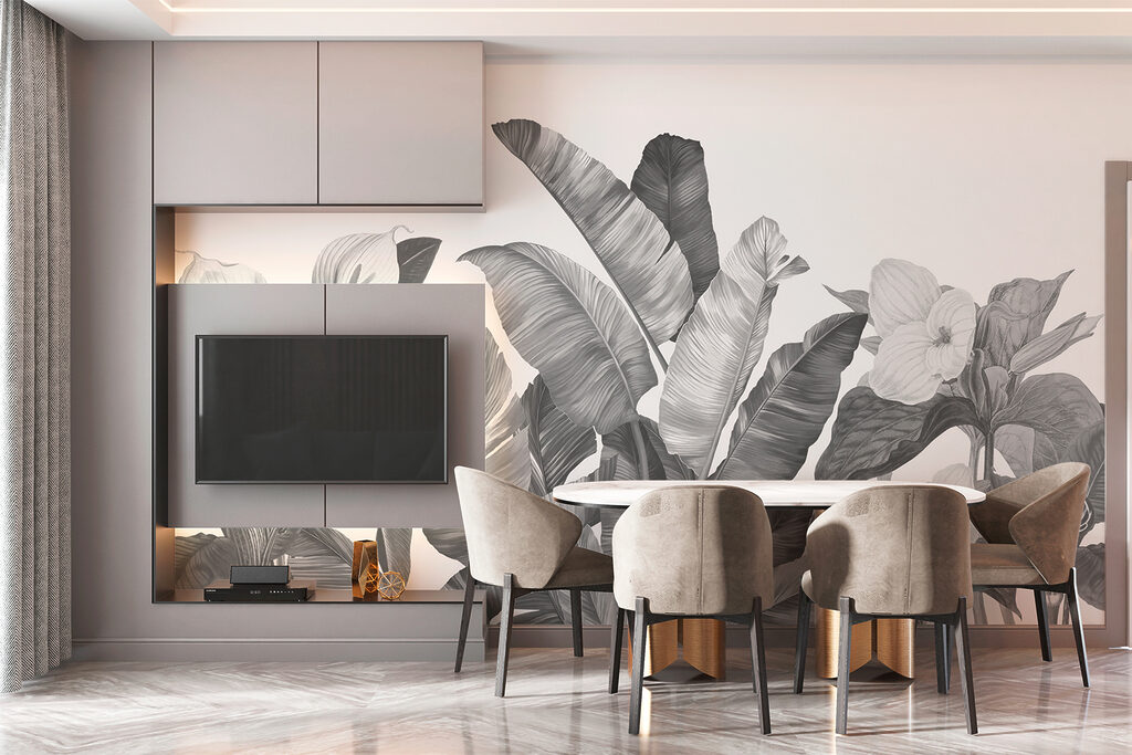 A group of tropical leaves A group of tropical leaves