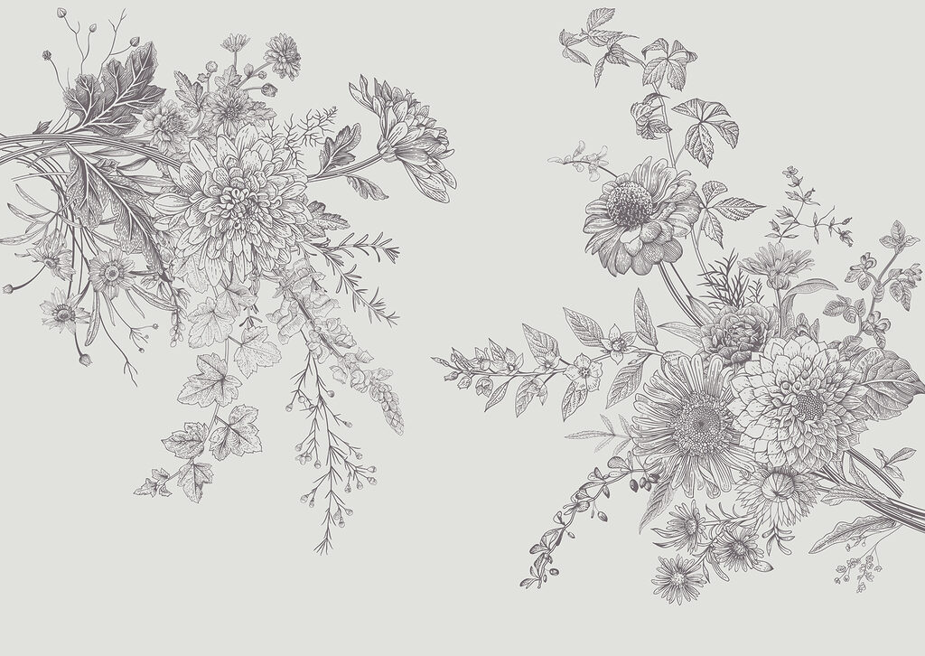 A group of flowers with leaves A group of flowers with leaves