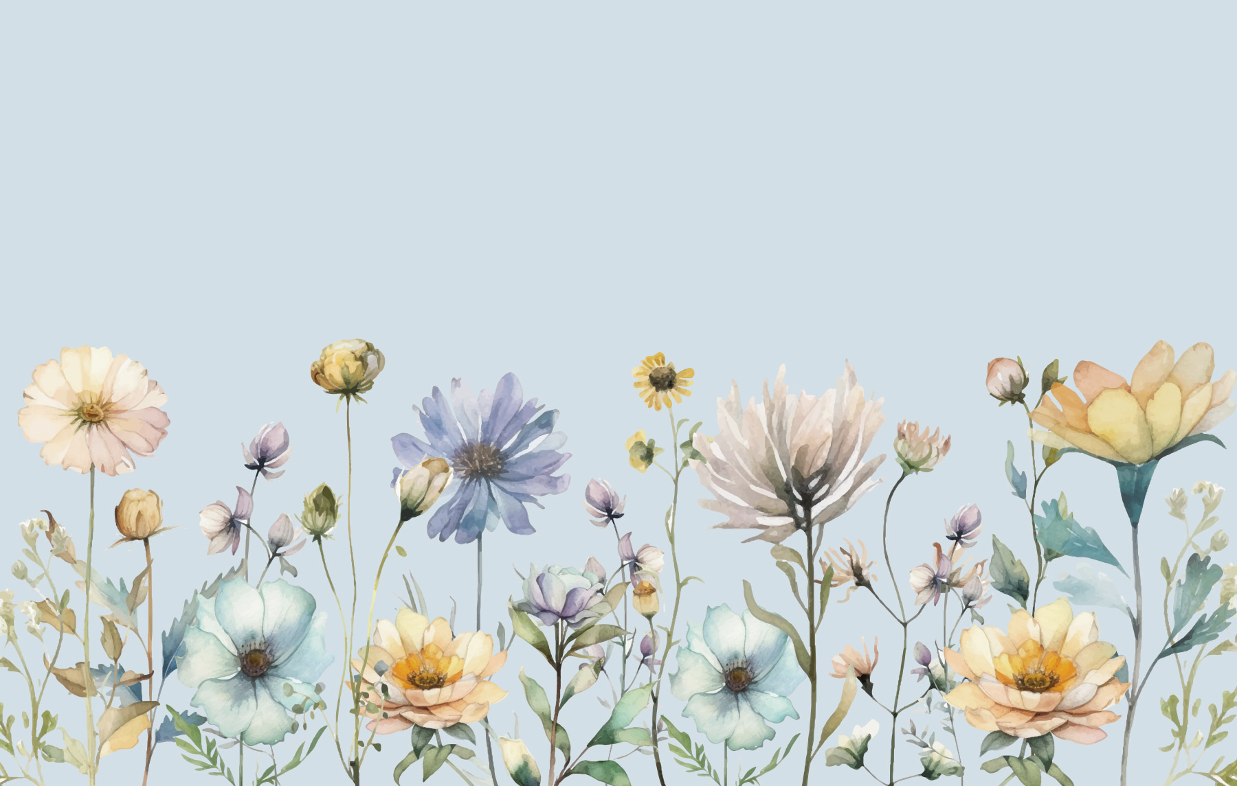 A watercolor painting of flowers