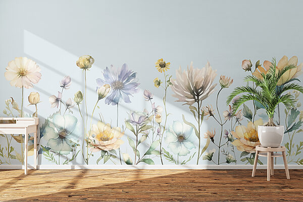 A watercolor painting of flowers A watercolor painting of flowers