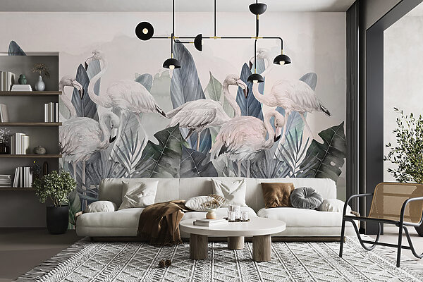 w00505v2pig9r 600x400 - A group of flamingos and leaves - tegory