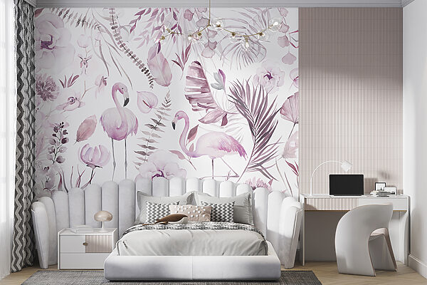 w00507v2pir7r 600x400 - A pattern of flowers and flamingos - tegory