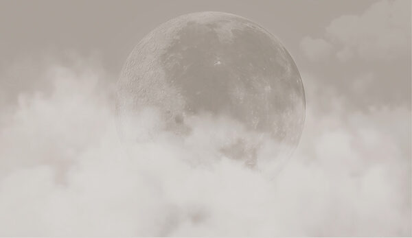 A moon in the clouds A moon in the clouds