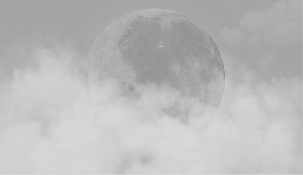 A moon in the clouds A moon in the clouds