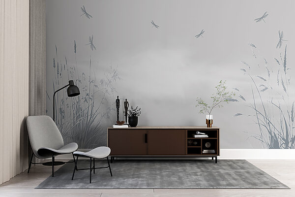 Wall mural Wall mural A dragonflies flying in the sky (SKU: w00558v4)