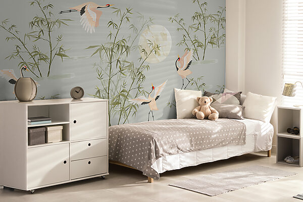 A wallpaper with birds and bamboo w00520pir1r 600x400 - A wallpaper with birds and bamboo - tegory