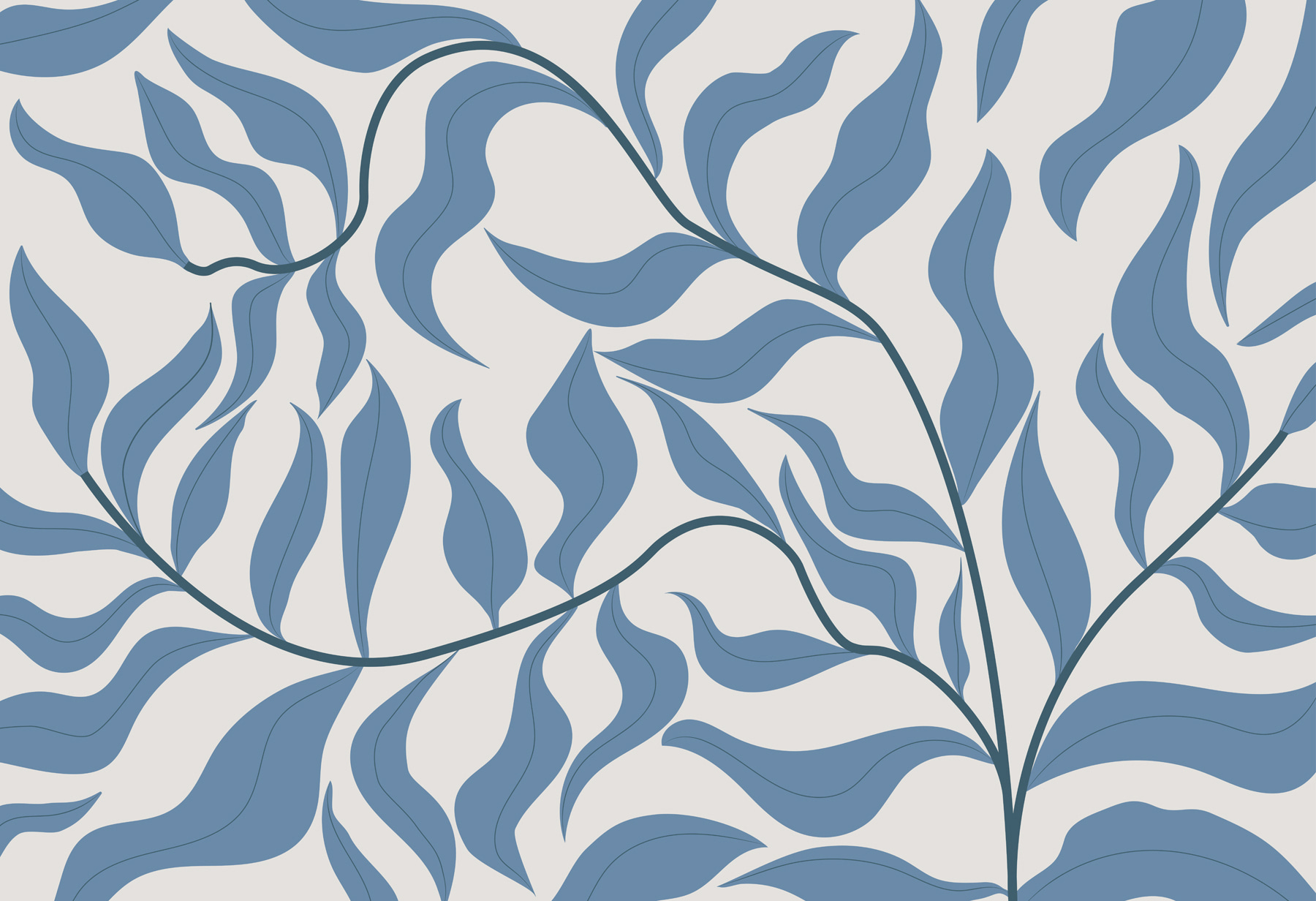 w00629v1p - A blue and white floral pattern - tegory