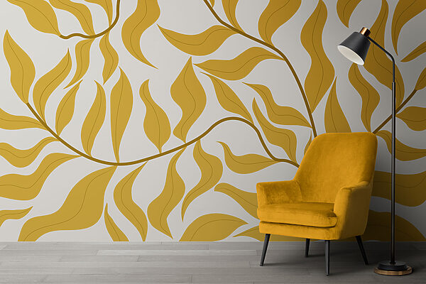 A yellow leaves on a white background A yellow leaves on a white background