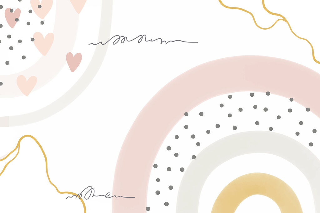 A white background with pink and grey circles and dots A white background with pink and grey circles and dots