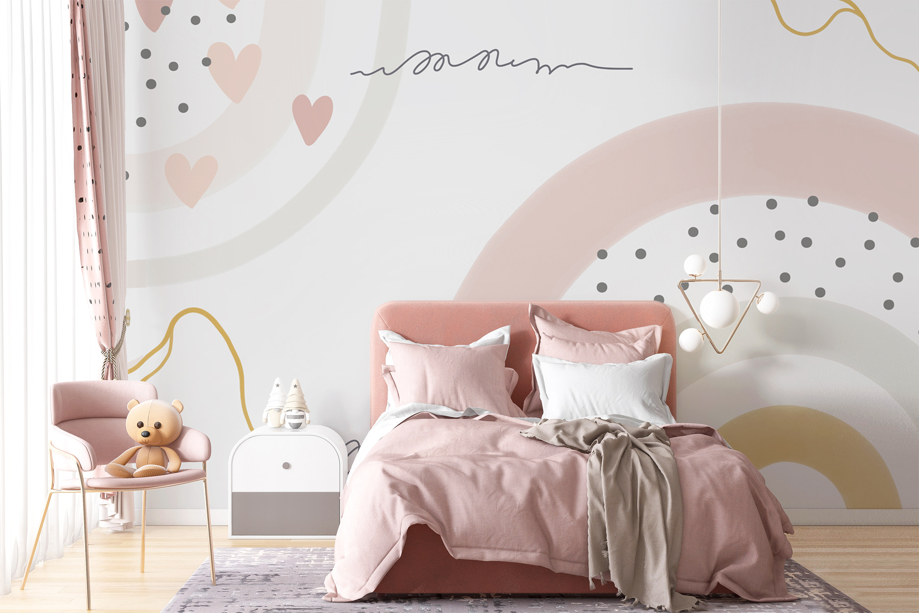 A white background with pink and grey circles and dots u99373pir1mr - A white background with pink and grey circles and dots - tegory