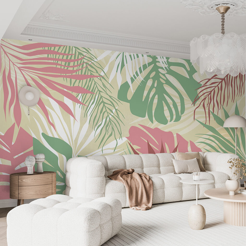 w00676pig1ms 1024x1024 - A pattern of leaves on a white background - tegory