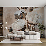 Wall murals A close up of flowers