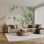 Wall murals A bamboo leaves on a branch