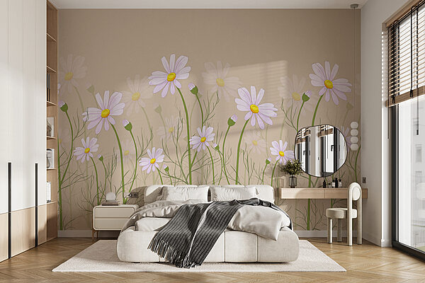 Wall mural Wall mural A group of flowers on stems (SKU: w00802)