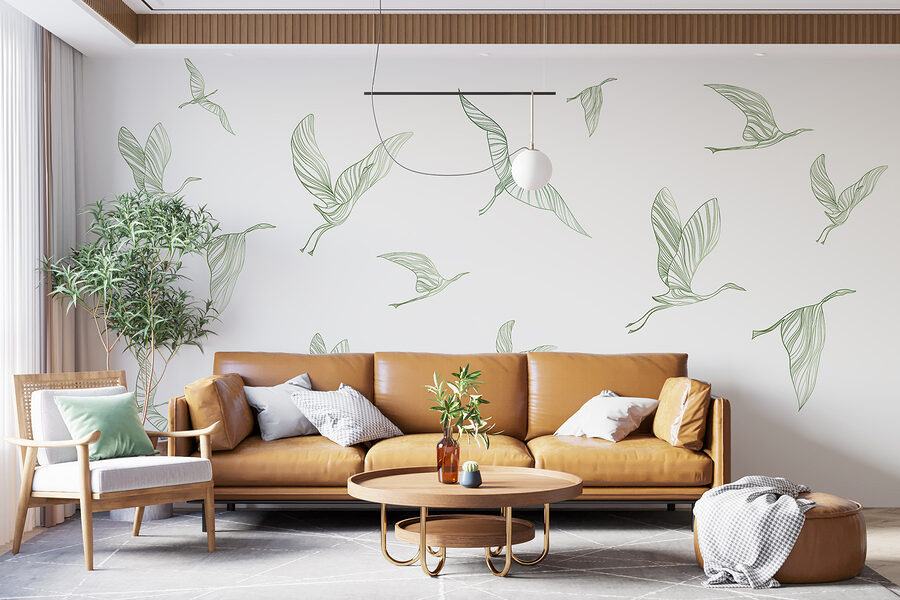 A group of birds flying