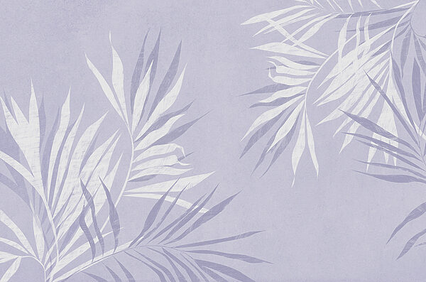A white leaves on a purple background A white leaves on a purple background