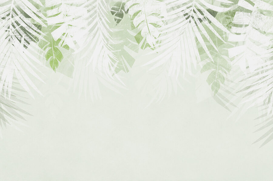 A white and green leaves