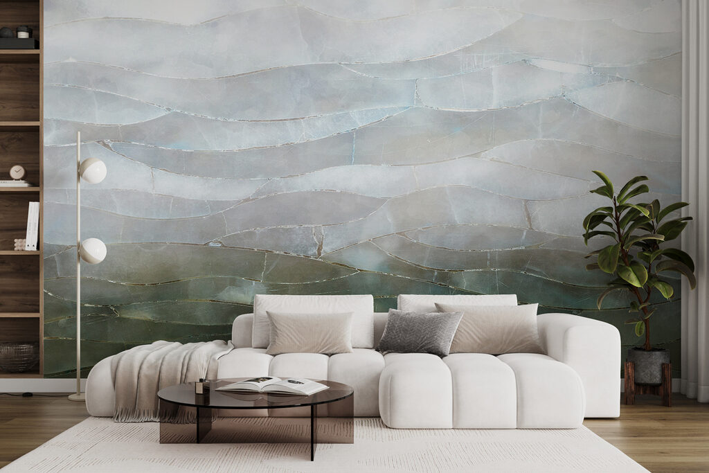 A glass with a pattern of clouds A glass with a pattern of clouds