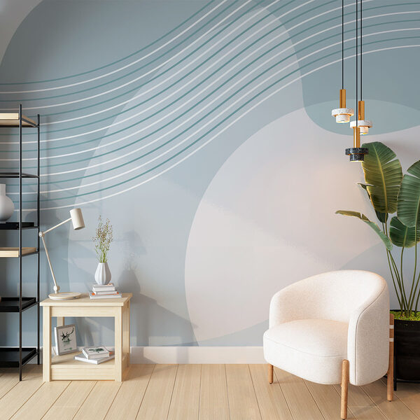 A blue and white background with white lines A blue and white background with white lines