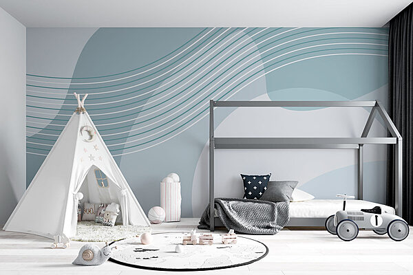 A blue and white background with white lines A blue and white background with white lines