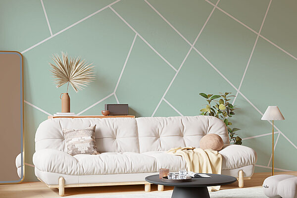 Wall mural Wall mural A white lines on a green background (SKU: w00827v1)