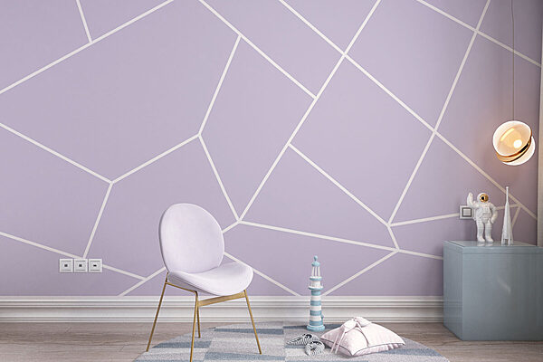Wall mural Wall mural A purple background with white lines (SKU: w00827v3)