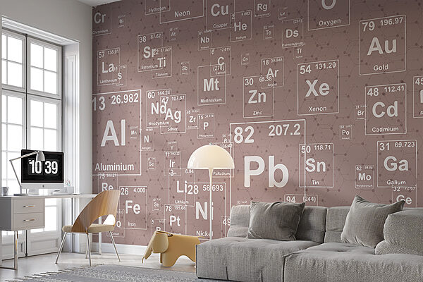 Wall mural Wall mural A pattern of periodic table elements (SKU: w00713v2)