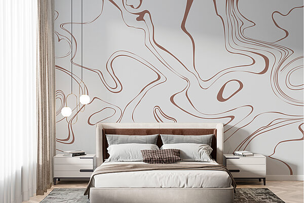 A white and brown swirls