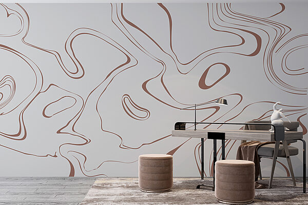 A white and brown swirls