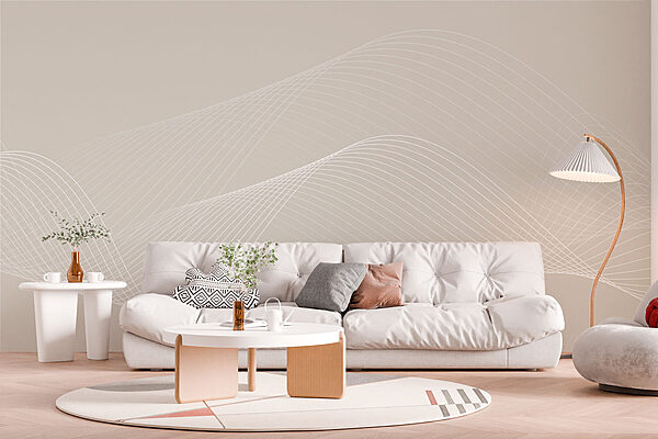 Wall mural Wall mural A white lines on a gray background (SKU: w00893v3)