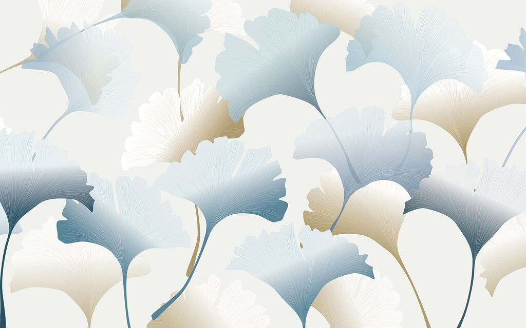 A pattern of blue and white flowers A pattern of blue and white flowers