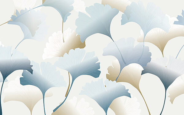 A pattern of blue and white flowers A pattern of blue and white flowers