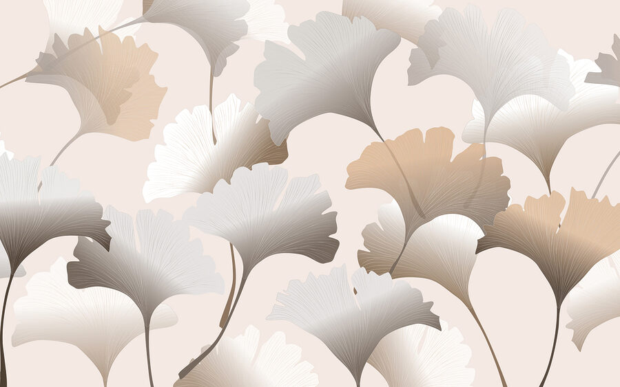 A close up of a pattern of leaves