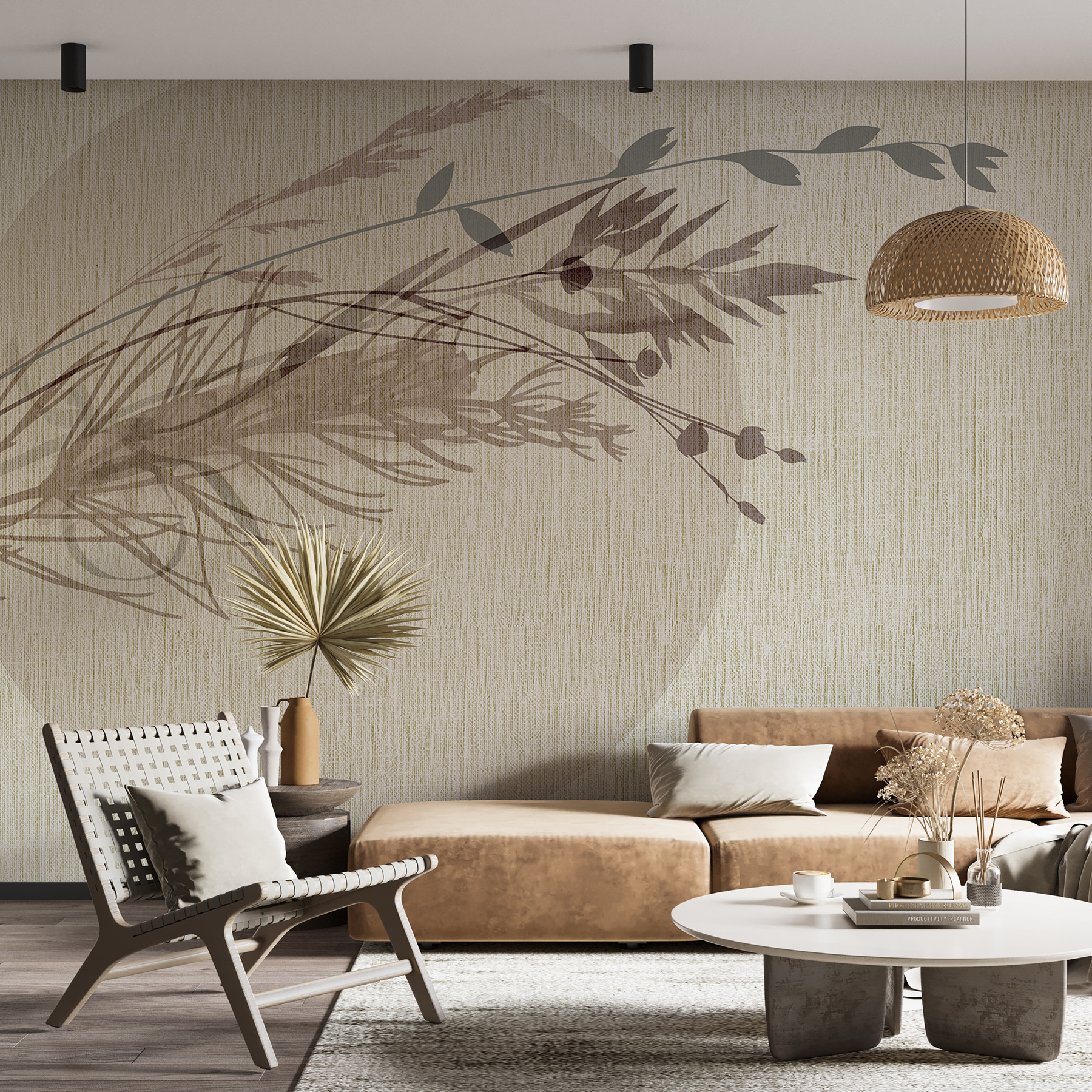 Delicate leaf patterns on textured background Delicate leaf patterns on textured background