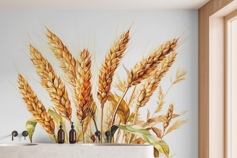 Wall murals A bunch of wheat with leaves - Image 2