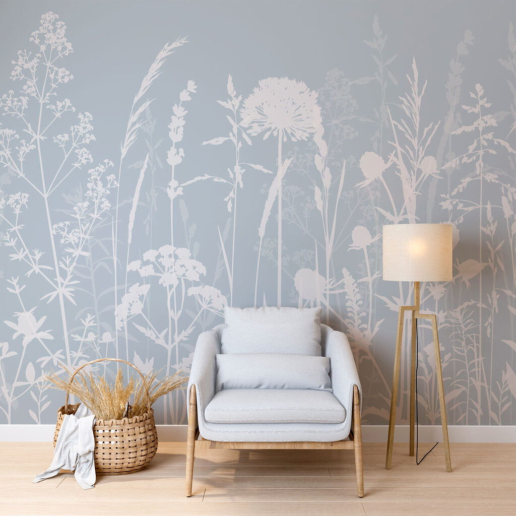 A white silhouettes of flowers A white silhouettes of flowers