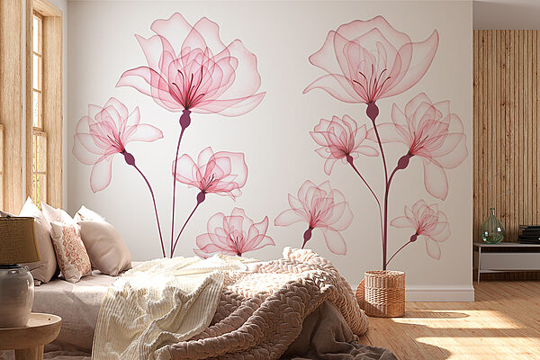 Wall mural Wall mural A group of pink flowers (SKU: w00744)