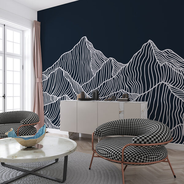 A white lines on a mountain A white lines on a mountain