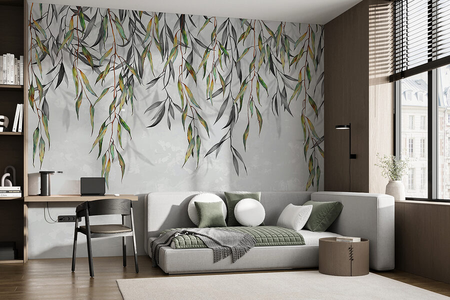 Wall murals A close up of leaves