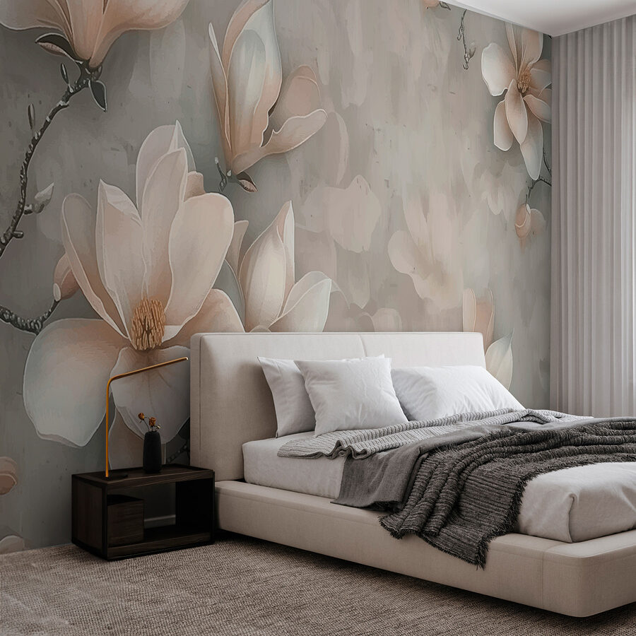 Wall murals A close up of flowers