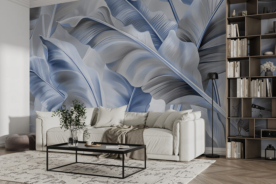 Wall murals A close up of a leaf