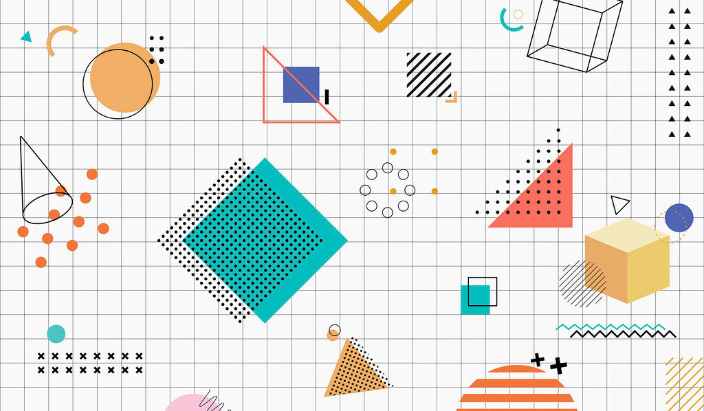 A pattern of geometric shapes A pattern of geometric shapes