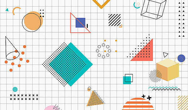 A pattern of geometric shapes A pattern of geometric shapes