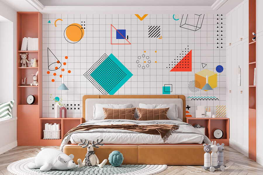 A pattern of geometric shapes