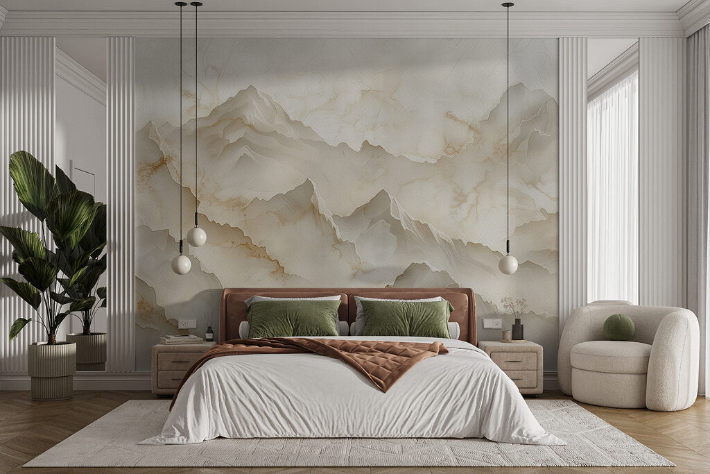 A white and brown marble