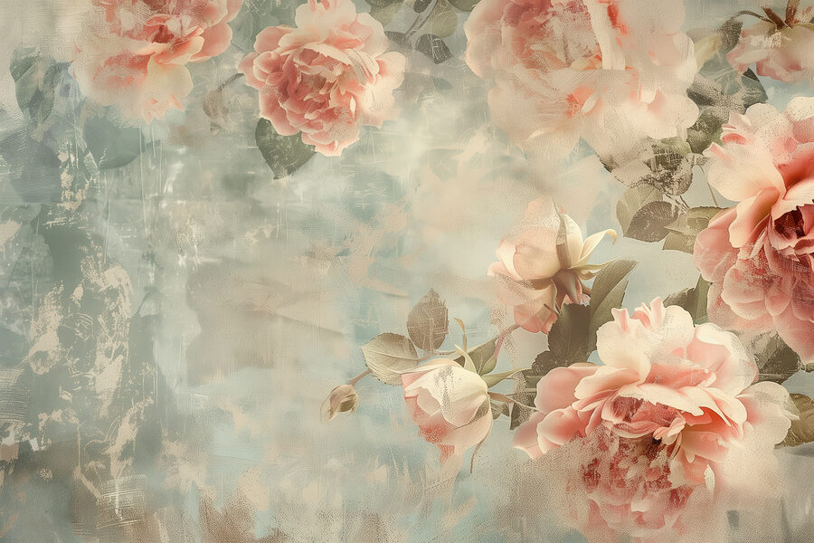 A group of pink flowers